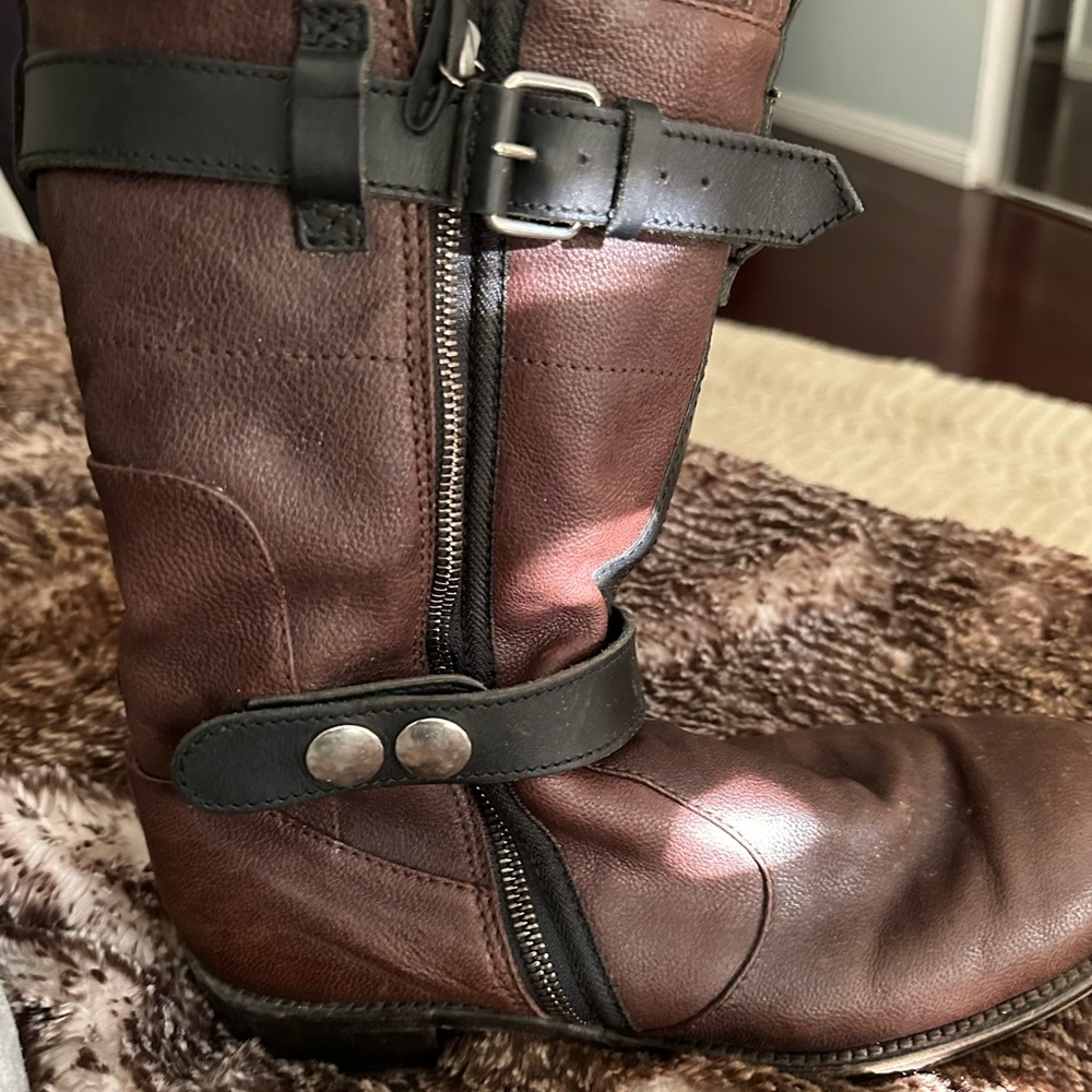 Balenciaga vintage brown and black sherpa lined boots - Picture 12 of 13